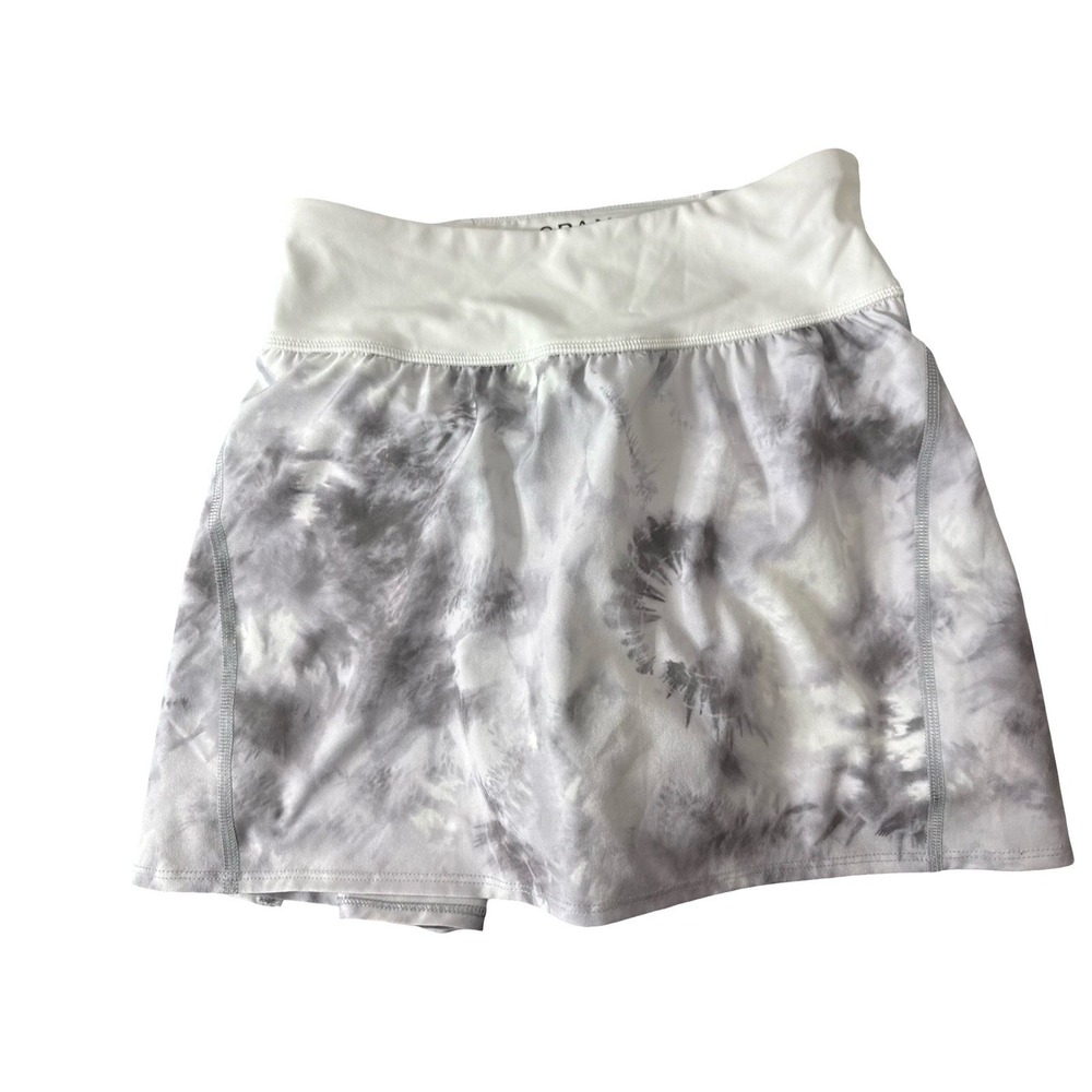 Spanx Get Moving  Skort Skirt Womens XS White Tie Die Fitness Active Golf